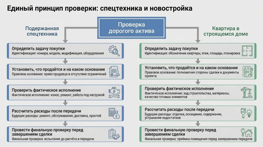 Единый принцип проверки: спецтехника и новостройка
